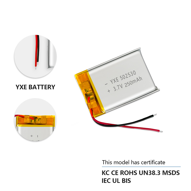 3.7 V Li-ion Battery 502030-250mah